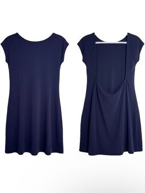 FP BEACH Women’s Navy Backless Mini Dress Cap Sleeveles Size Medium NWT
